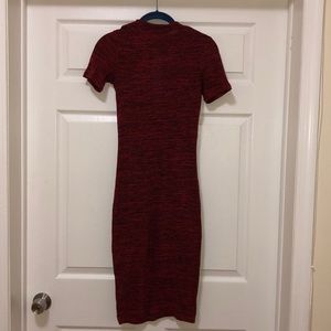 Orange and black dress